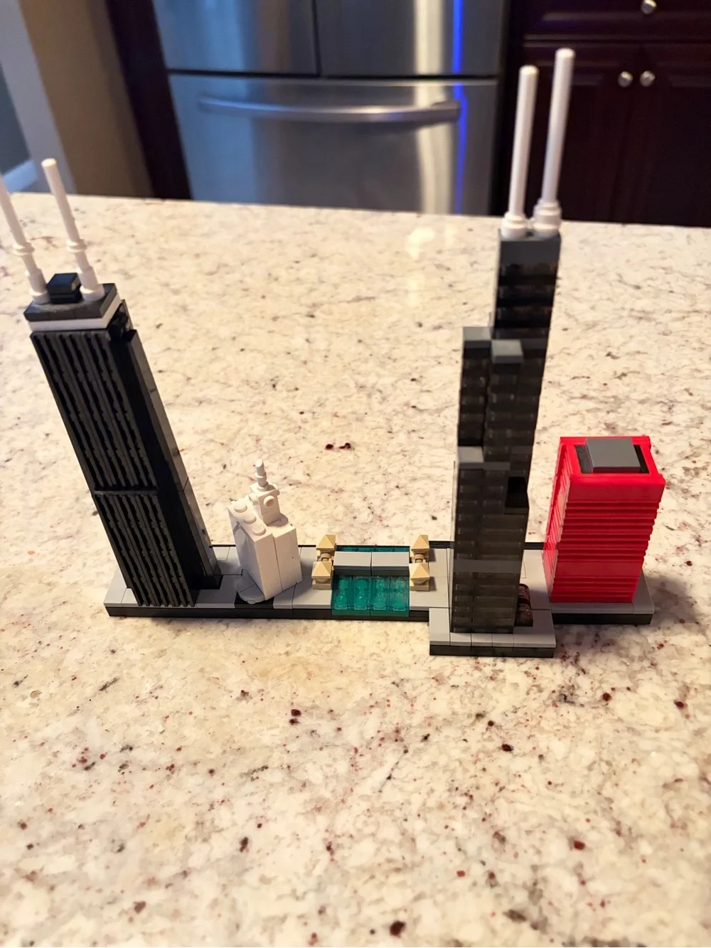 Lego Architecture Chicago Skyline in Black, Red, White
